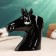 Kashpo - Vase "Unicorn" 13x5x13cm, black