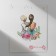 Best Friends “Uzolnutors” pendants, flowers, colored in silver, 45 cm
