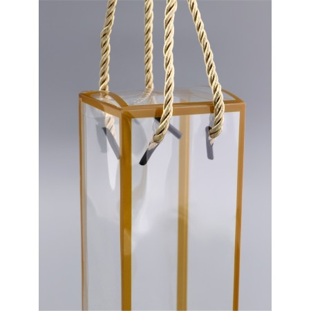 PET box with handles, gold, 7 x 7 x 21 cm-1