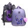 School backpack 38 x 30 x 16 cm, ergonomic back, Stavia "Cat Cosmos", Gray