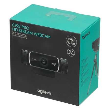 Camera Web Logitech Pro Stream C922 Black 3MPIX (1920x1080) USB2.0 with a microphone (960-00108 102943-7