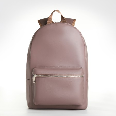 Women's backpack of artificial leather on the zipper Textura, color gray color-1
