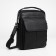 Male bag over the shoulder, Textura, 2 external pockets, black color