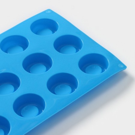 Baking uniform "Lolly. Krug", silicone, 30 × 17 × 2.5 cm, 15 cells, color mix-3