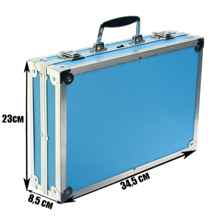 A set of drawing folding, in a blue suitcase-1