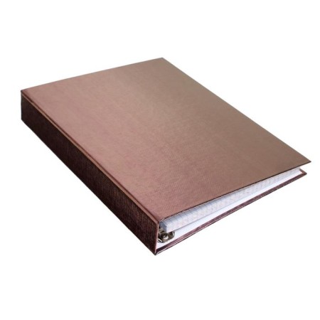 A notebook on 4 rings A5, 120 sheets in the cage "Brown. Metallic", boumvil cover, offset unit-2