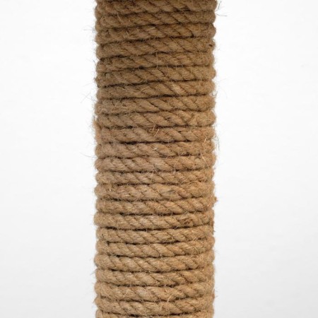Clogging Small "Arena" with a toy, 40 x 40x 50 cm, jute, gray with paws-4