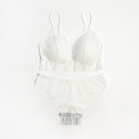 Lower linen women: top and panties, white color, size 42-44