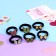 Hair elastic band "Drill" (set 6 pcs) butterfly