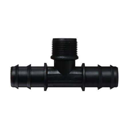 T-shaped tee, external thread 1 ", for hoses 3/4" (19 mm), plastic