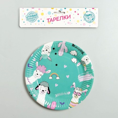 Paper plates "Lama", set, 6 pcs.-1