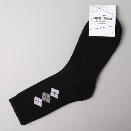 Socks male terry, black color, size 25-27-2
