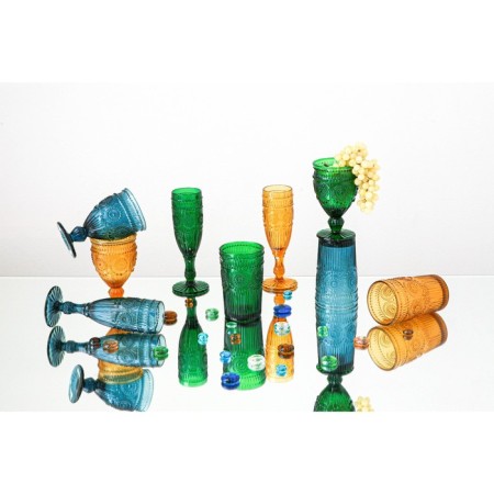 Magistro glass glass "Largo", 260 ml, green color-6