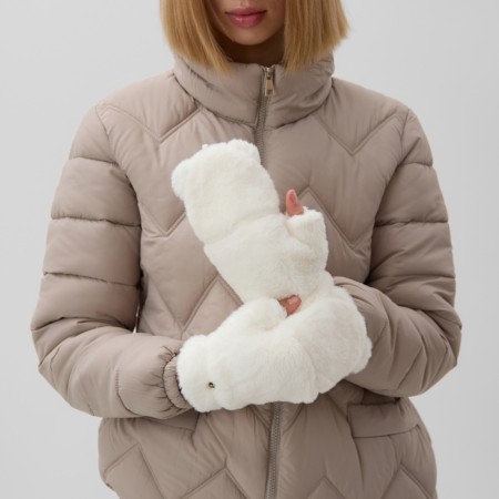 Mittens teenage minku bear 24 cm white color-3