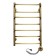Domoterm electric heated towel rail "Orpheus", 500 x 700 mm, 7 crossbars, right, bronze