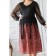 Female dress, size 58, black color, pink