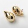 Earrings plastic "drop" curved mini, color gold