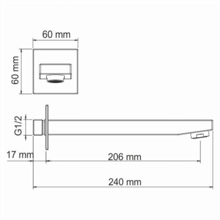 Built -in spout for the bath Wasserkraft a107, brass, color of light bronze-1
