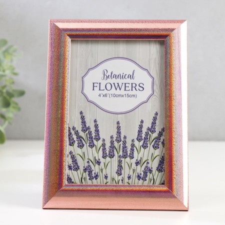 Photo frame plastic 10x15 cm "Holographic shine and copper" 18x13 cm-1