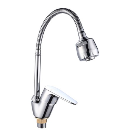 BouOU B8282-10F-E025 kitchen mixer, flexible surge, triumphant aerator, brass, chrome 1028562