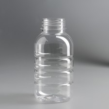 A bottle of plastic disposable “barrel”, 300 ml, neck D = 3.3 cm, without a lid, the color is transparent