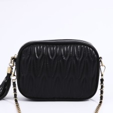 Bag Cross-Bodi with a zipper, black color