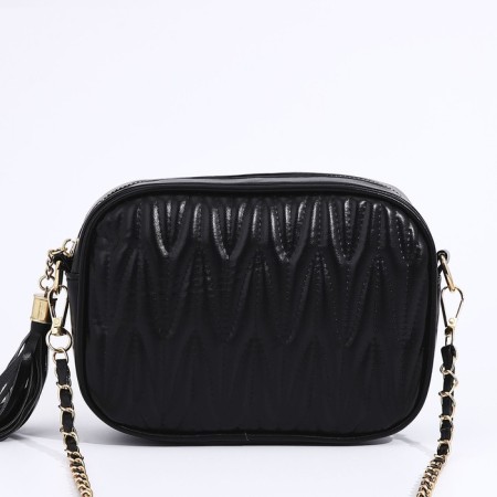 Bag Cross-Bodi with a zipper, black color