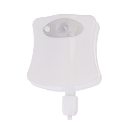Lamp for the toilet with the sensor engine., RGB, 3 W, IP68, from BAT. 3*aaa, white