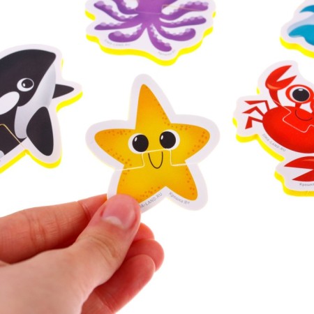 Soft puzzle for kids "sea animals", 5 puzzles, crumb me-4