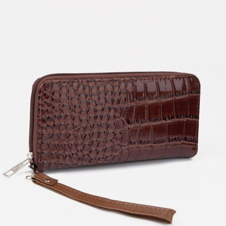 Women's wallet with lightning, brown color