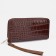 Women's wallet with lightning, brown color