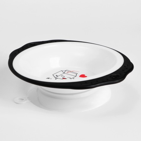 A set of children's dishes "I love to eat", a plate on a suction cup 250ml, fork, spoon-4