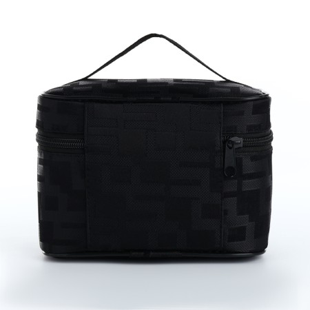 Cosmetic bag is a zipper on a zipper, black color-1