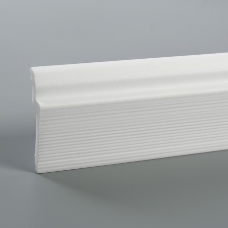 Ceiling skirting board 08019E, white 80x30x2000 mm-3