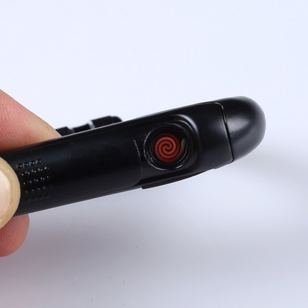 Electronic lighter "carbine", spiral, black, USB-1