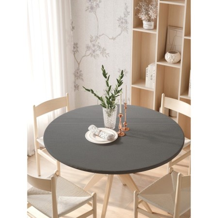 The tablecloth “Small textile”, round, oxford, elastic band, size 140x140 cm, diameter 105-120 cm-2