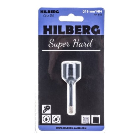 Diamond crown Hilberg HH606, by ceramic and porcelain tile, M14, D = 6 mm, 35 mm-4