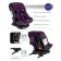 AMAROBABY BRILLANT, ISOFIX fastening, class D, group 0+/1/2/3 (0-36 kg), purple color