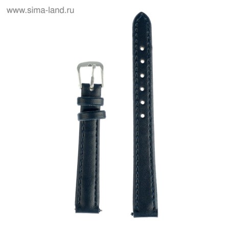 Solomon watch strap, 12 mm, genuine leather, L-20 cm, dark blue-1