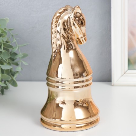 Souvenir Ceramics "Chess Figure. Horse" Gold 20.5x10x10 cm-2