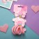 Hair Sofia (4 elastic bands, 2 clamps) Bank of ice cream, pink