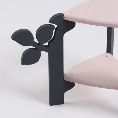 Stage-column for flowers Double-tier "Flora" 21x27x25 cm, gray-pink-1