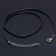 Rubber, incomplete, 45 cm, d = 2 mm, black color in silver