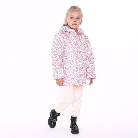 Jacket for girls, milk/paints, height 116-122 cm-1