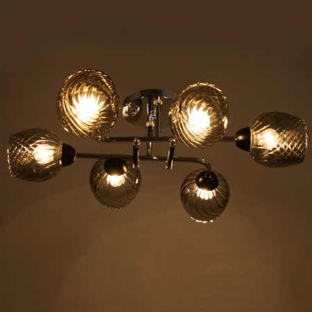 Kirien chandelier 6he27 40W black-chromium 70x70x27 cm Bayerlux-2