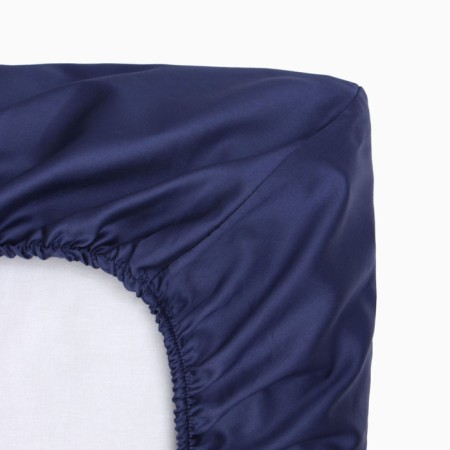Electris sheet Ethel 160*200*25 cm, col. Blue, 100% cotton, Maco-Satin, 114g/m2-2