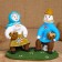 Souvenir "A man with a woman on stumps", 16 × 7 × 14.5 cm, Kargopol toy, mix