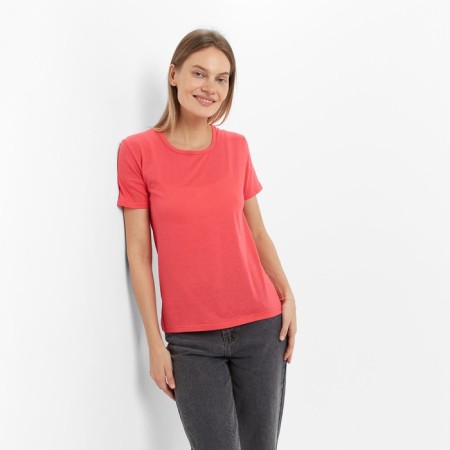 T -shirt female, coral color, size 44
