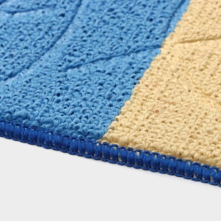 House rug of the share "Leaves", 40 × 60 cm, blue color-2