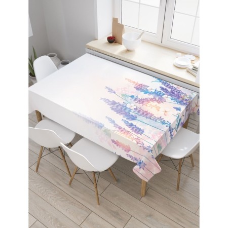 The tablecloth "Lavender Morning", rectangular, Saten, size 120x145 cm